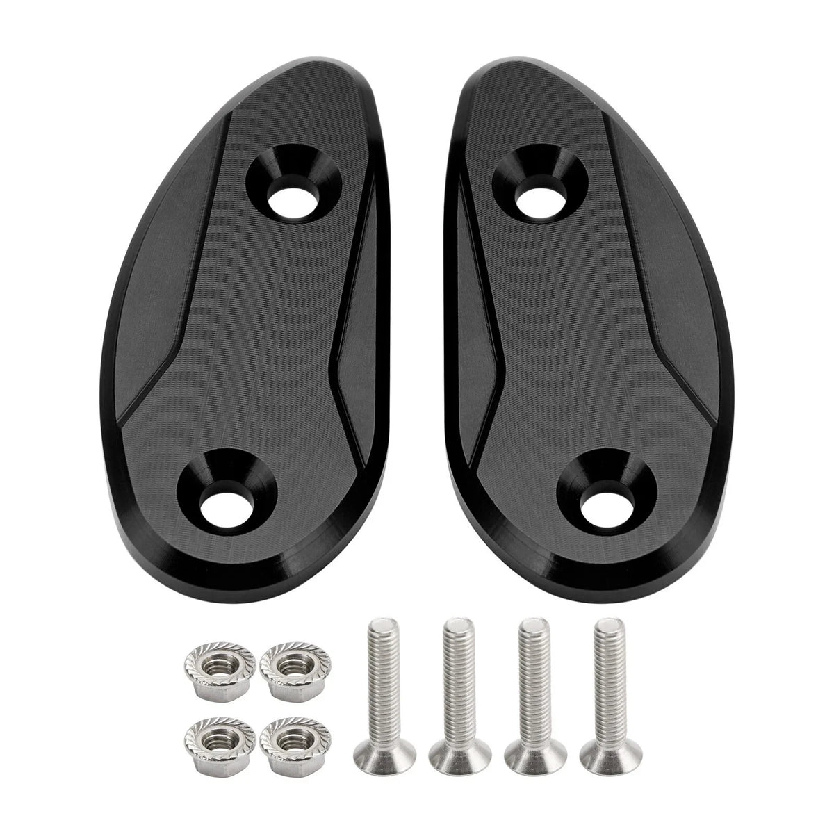 Black mirror delete blanking block off plates for Honda CBR1000RR (2008–2023)