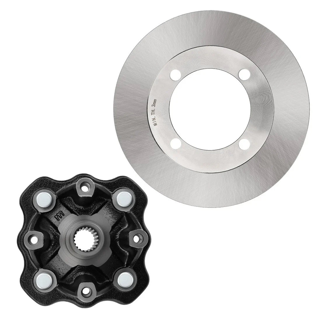 2X Front Wheel Hubs & Disc Rotors for Suzuki Eiger 400 (2002–2007)