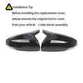 Gloss Black Side Wing Mirror Cover Caps for VW Polo MK6 (2018–2026)