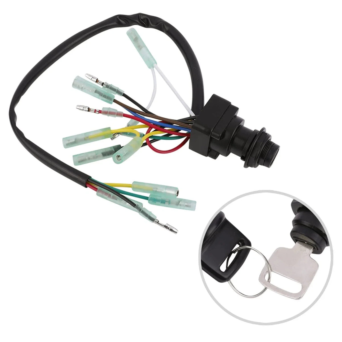 Ignition Switch Key Assembly for Yamaha Outboard Motor Control Box (703-82510-45-00)
