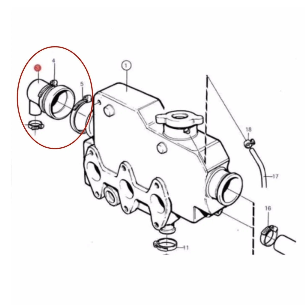 Heat Exchanger End Cap for Northern Lights 753, 843N, 844 (145536370)