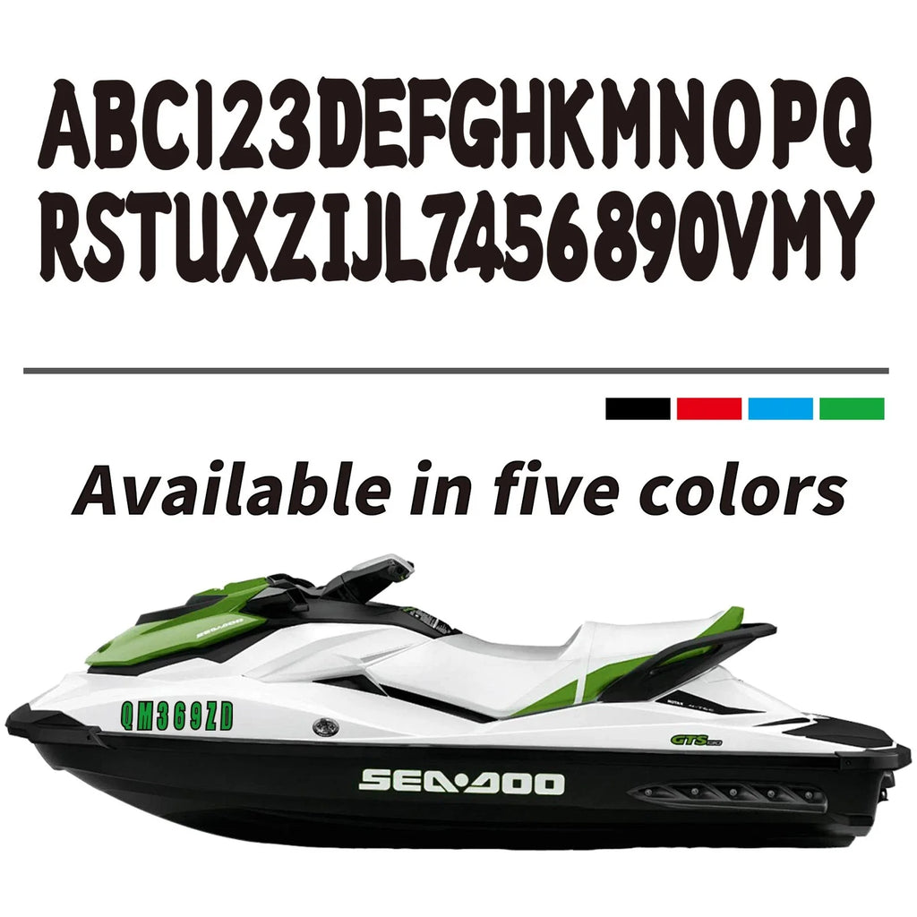 Set of 4 Boat Hull Identification Registration Kits A-Z & 0-9 for Marine Vehicle