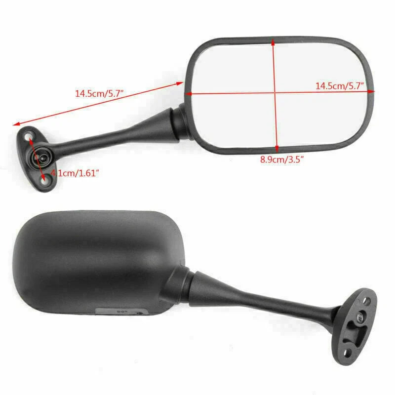 Side Rear View Mirrors for Honda CBR600RR (2003–2014) CBR1000RR (2004–2007) Black T9