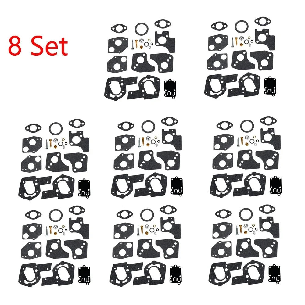 Set of 8 Carburetor Gasket Kit for B&S Lawn Mower (495606, 494624)