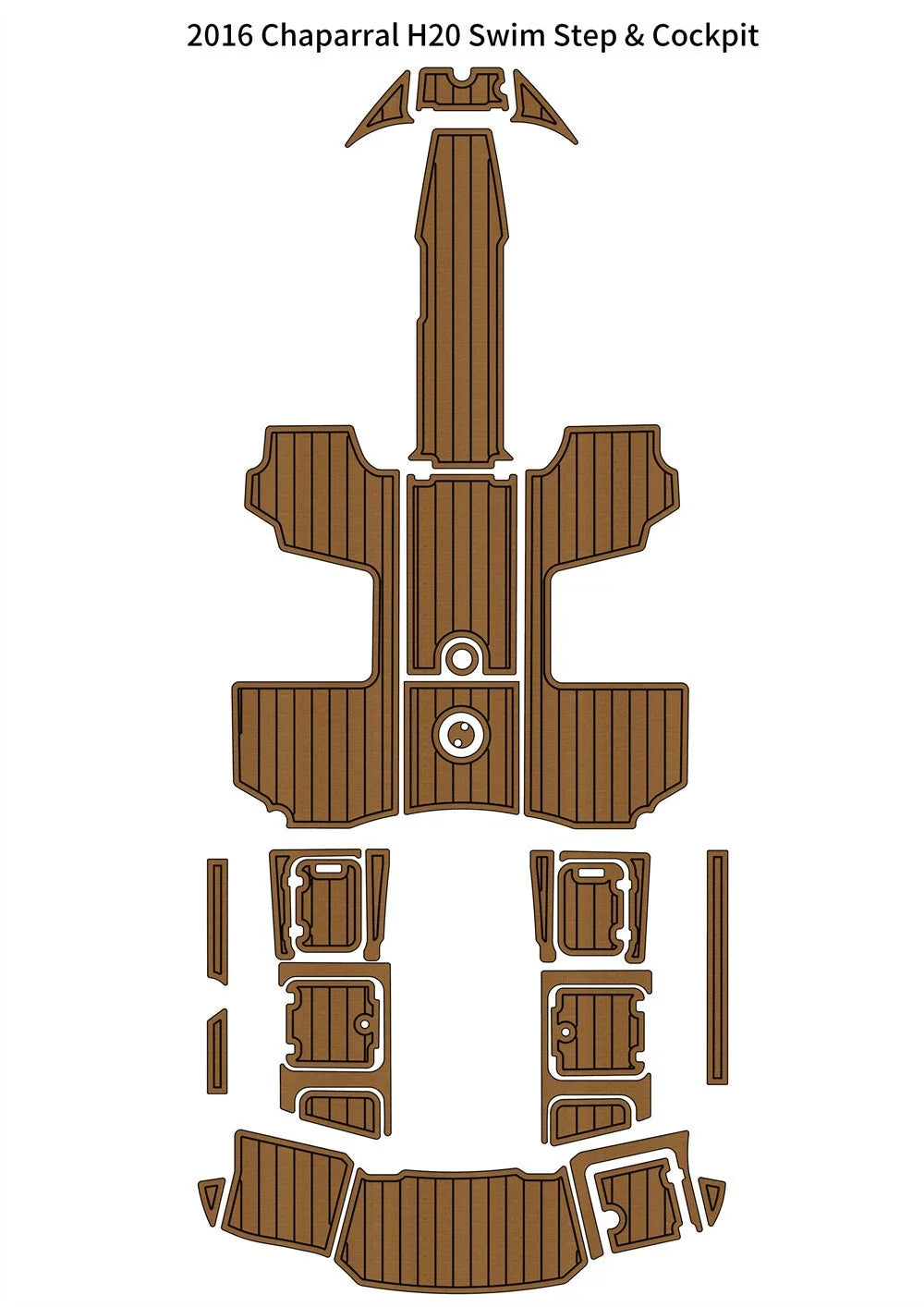EVA Foam Teak Floor Pad Mat for Chaparral H-20 (2016)