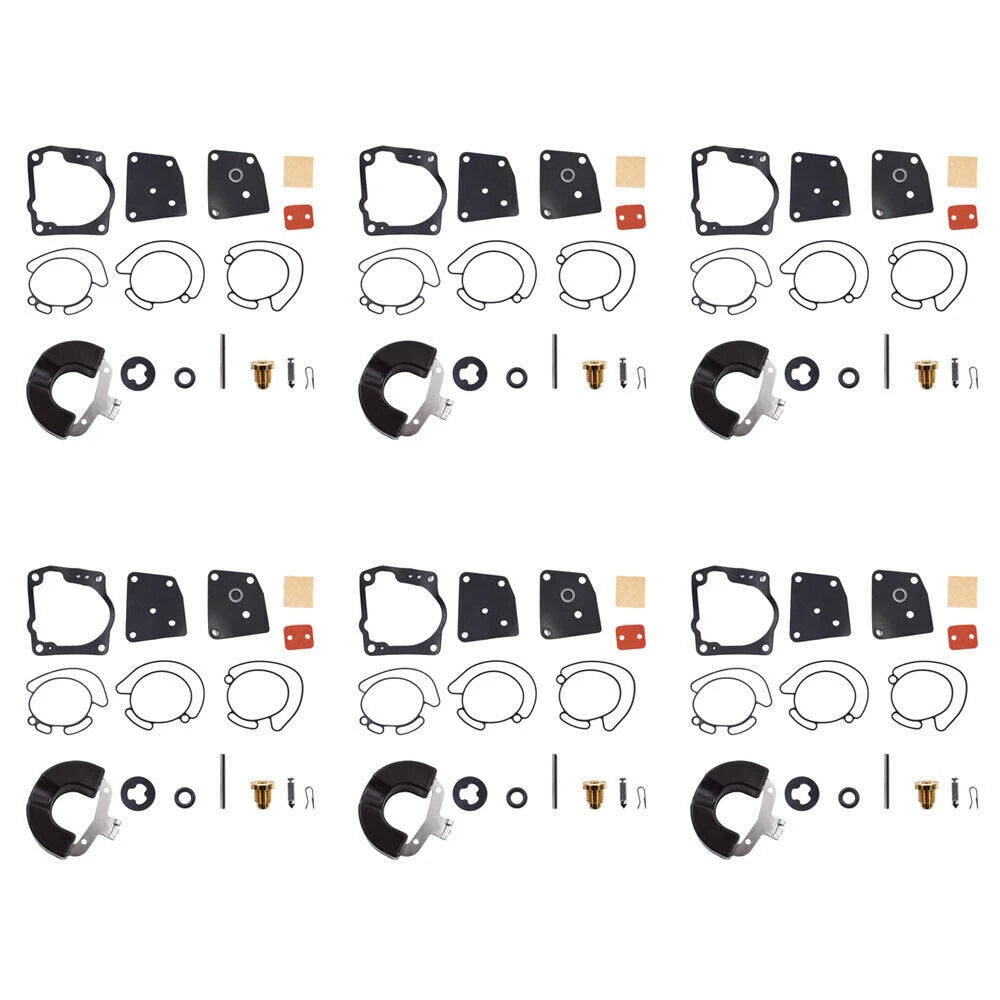For Johnson Evinrude V4 V6 (90-175 HP) 18-7247 436852 438996 6x Carburetor Kits