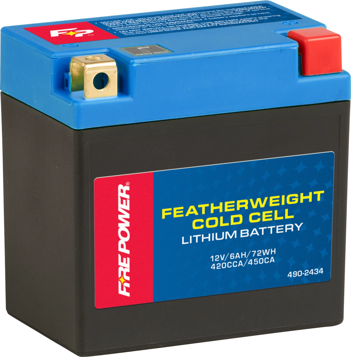 FIRE POWER Featherweight Lithium Battery 12V 72Wh for Cars & Marine 490-2434