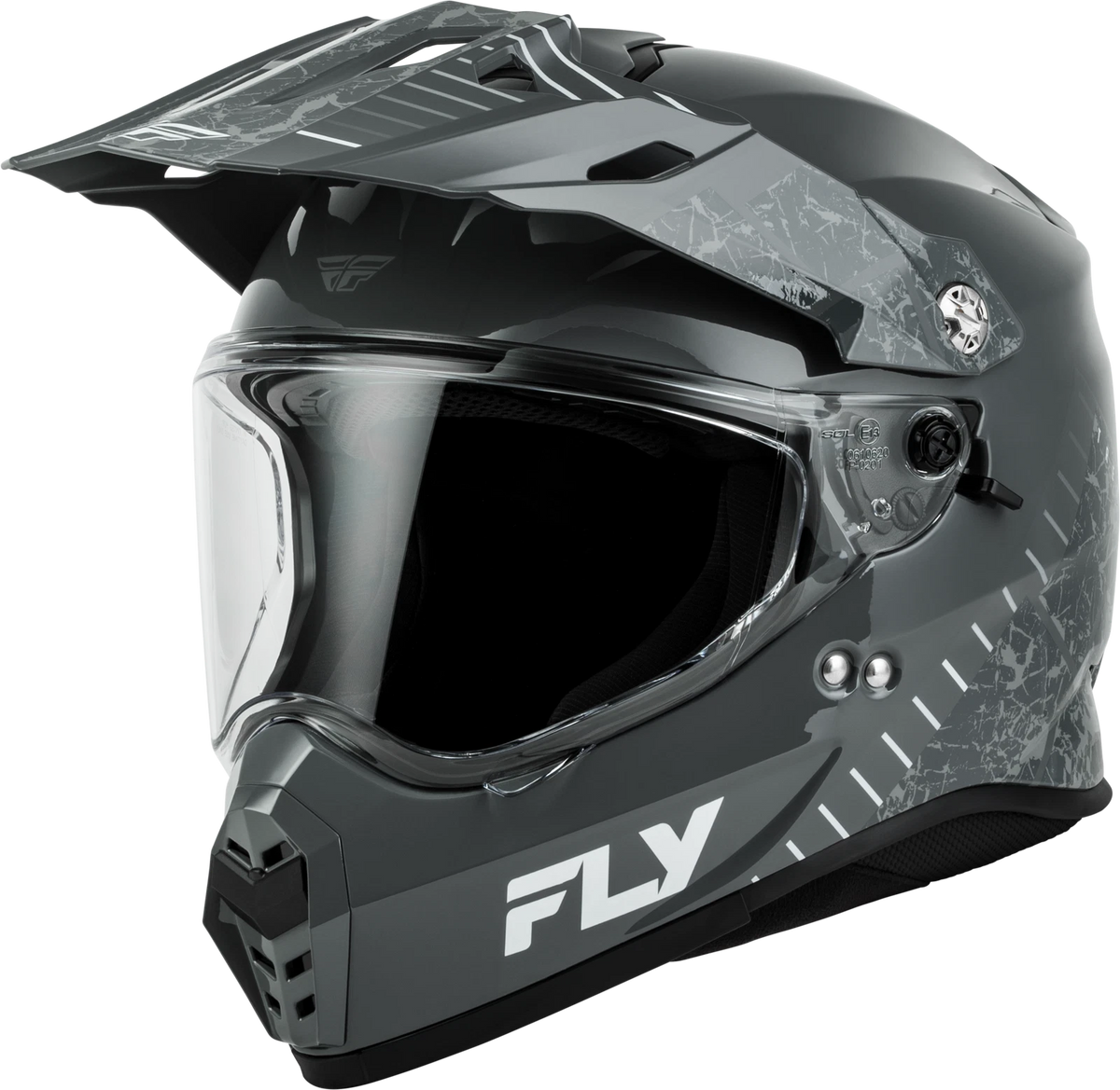 Fly Racing Trekker Granite Helmet X-Small Grey for Street Motorcycles 2024