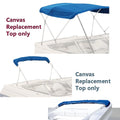 Bimini Top Boat Cover Canvas Fabric Blue with Boot Fits 3 Bow 72"L 54"-60"W Pro
