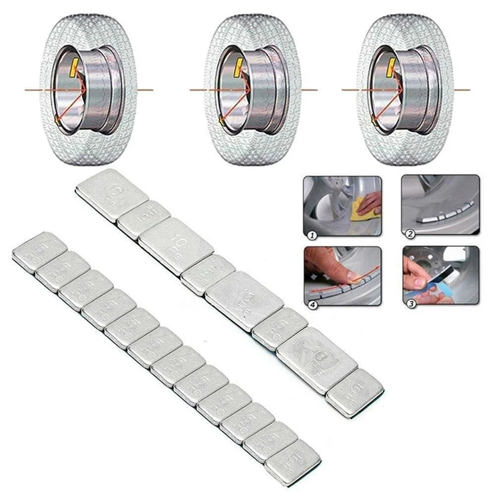 60g Iron Tire Balancing Weights for Cars Motorcycles Pre-Cut Self-Adhesive