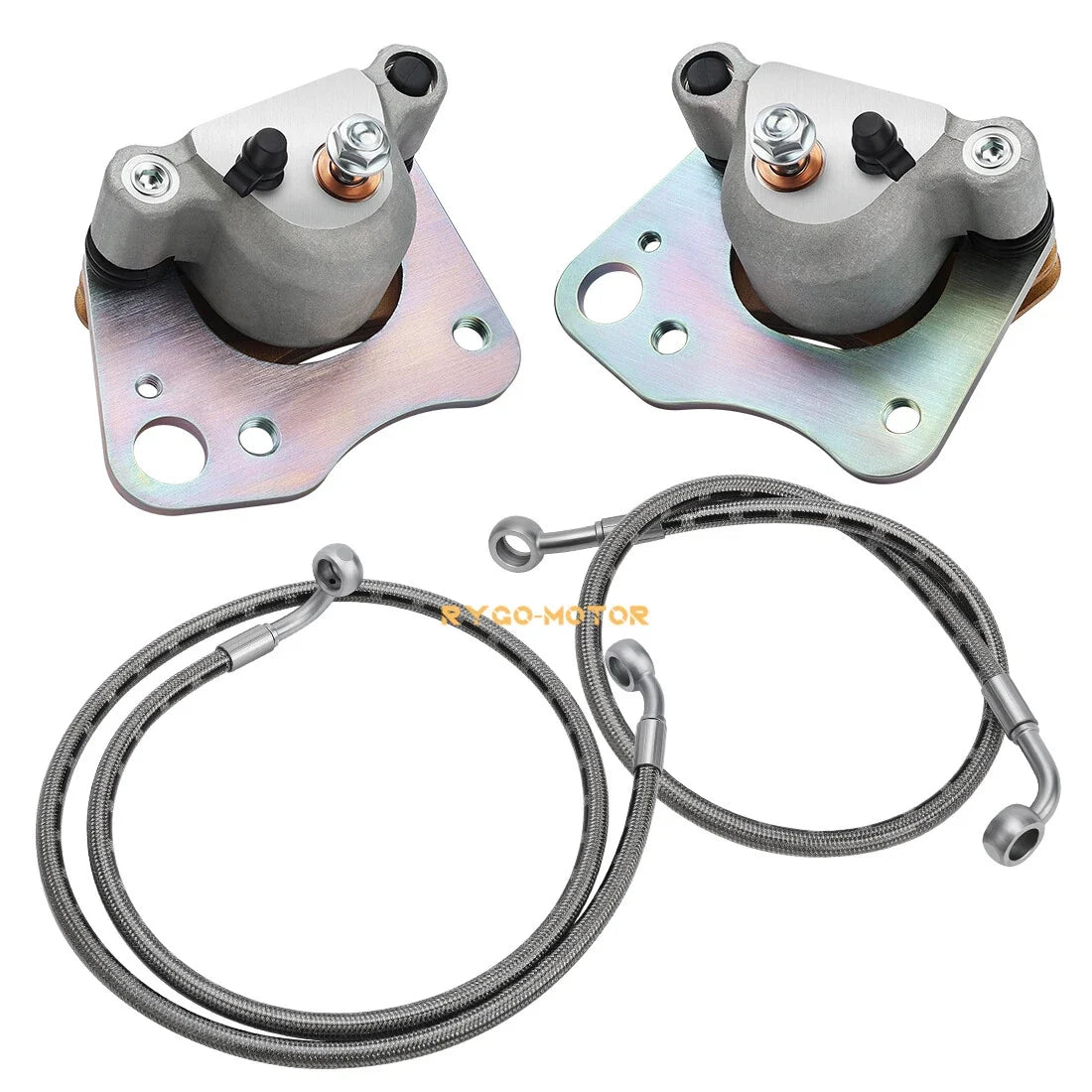 Front Left Right Brake Calipers & Hose Lines for Polaris Ranger 500 570 (2015–2021)