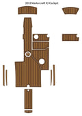 EVA Foam Cockpit Pad for Mastercraft X2 (2012) - Faux Teak Deck Mat