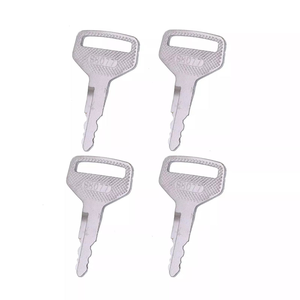 4Pcs Ignition Key S8077 36919-75190 for Kubota L4200F M5040 M7040 M9540 RTV1100