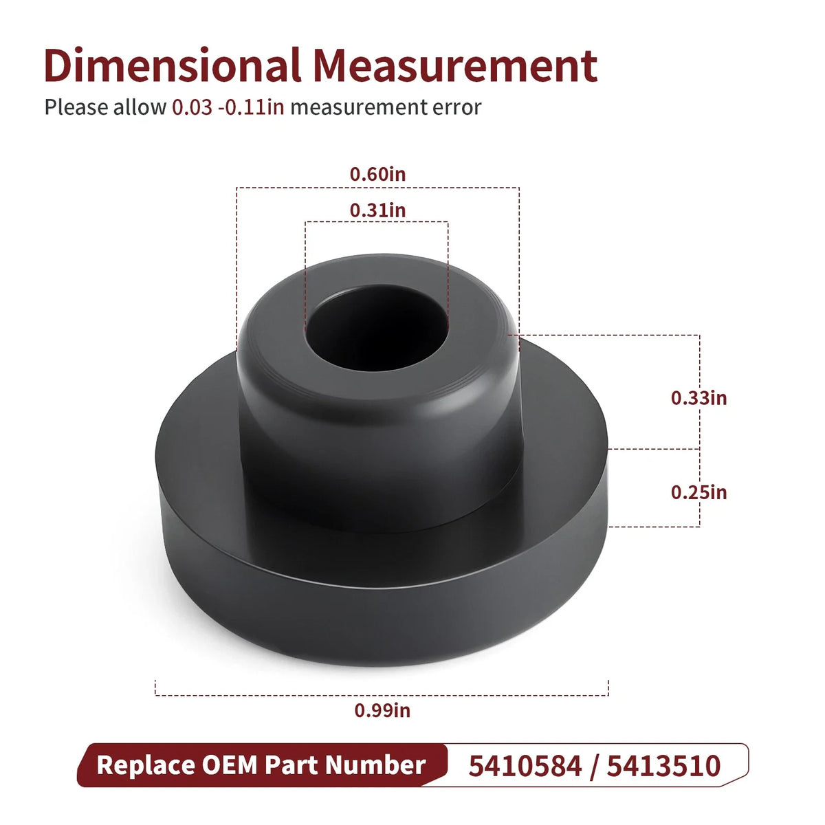 2 Radiator Mount Bushing for Polaris Sportsman 1000 (2015–2025) / Scrambler 1000 (2014–2025)