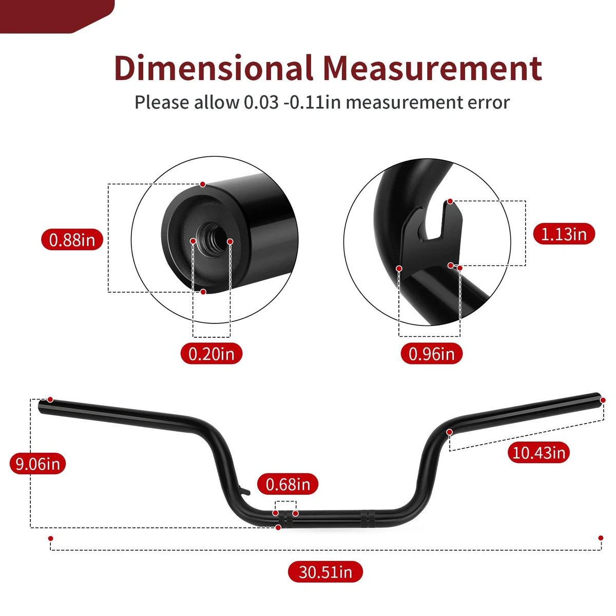 Handlebars for Honda Rincon 650 TRX650FGA TRX650FA (2003–2005) #53100-HN8-A30