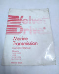 Velvet Drive 1274, Marine Transmission 10-04 - 10-18 Owner's Manual