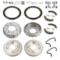 Front Brake Drum Hub Plate Shoes Kit for Honda Foreman Rubicon 500 (2001–2004)