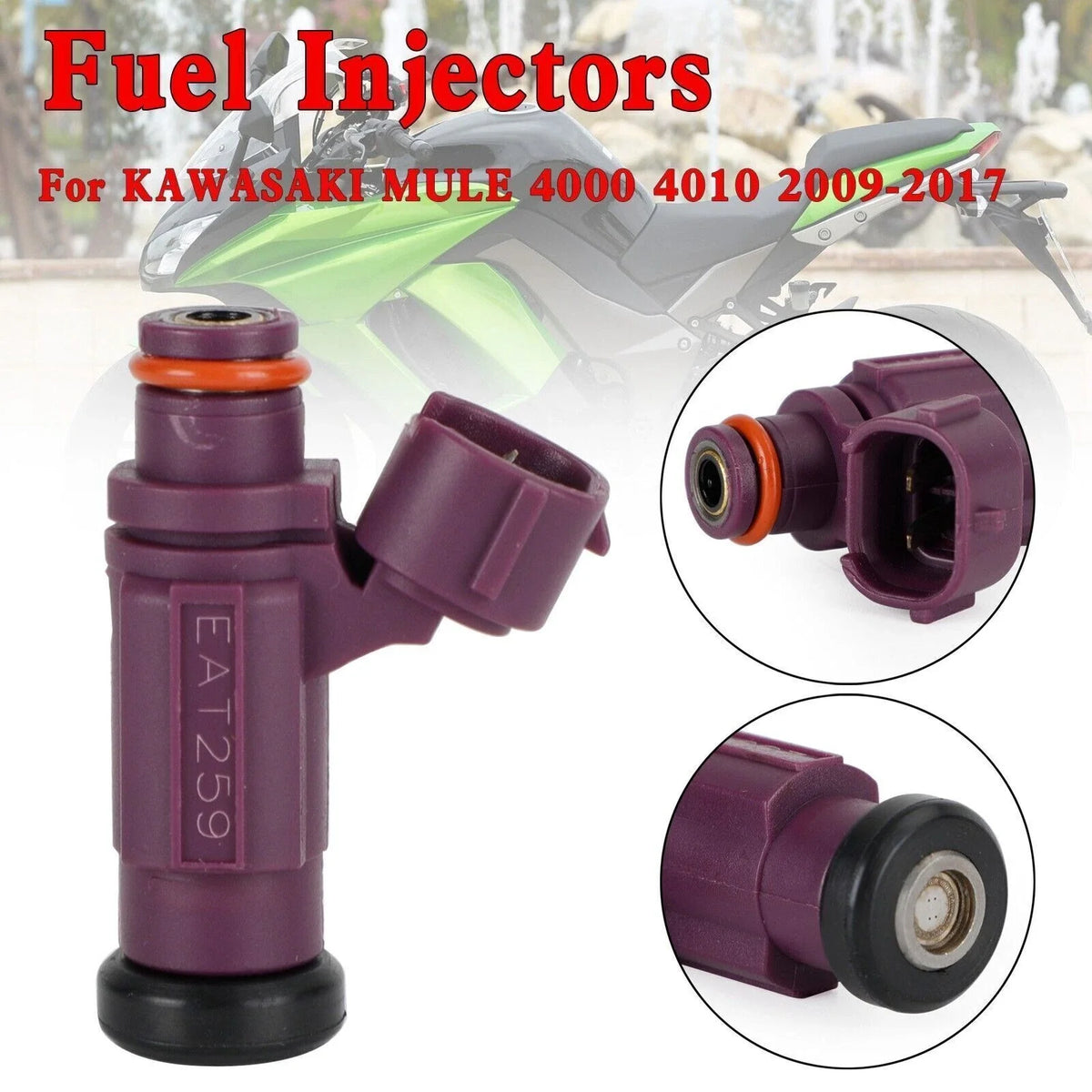 Fuel Injector EAT259 49033-2060 for Kawasaki Mule 4000 4010 (2009–2017)