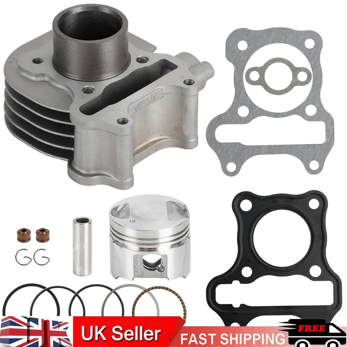 Cylinder Piston Kit for Suzuki Let's 4 UZ50 (CA41A A50G) 12111-32G01 11211-32G00