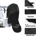 Boat Motor Cover High Density Waterproof Outboard Engine Cover 30-60 HP Black