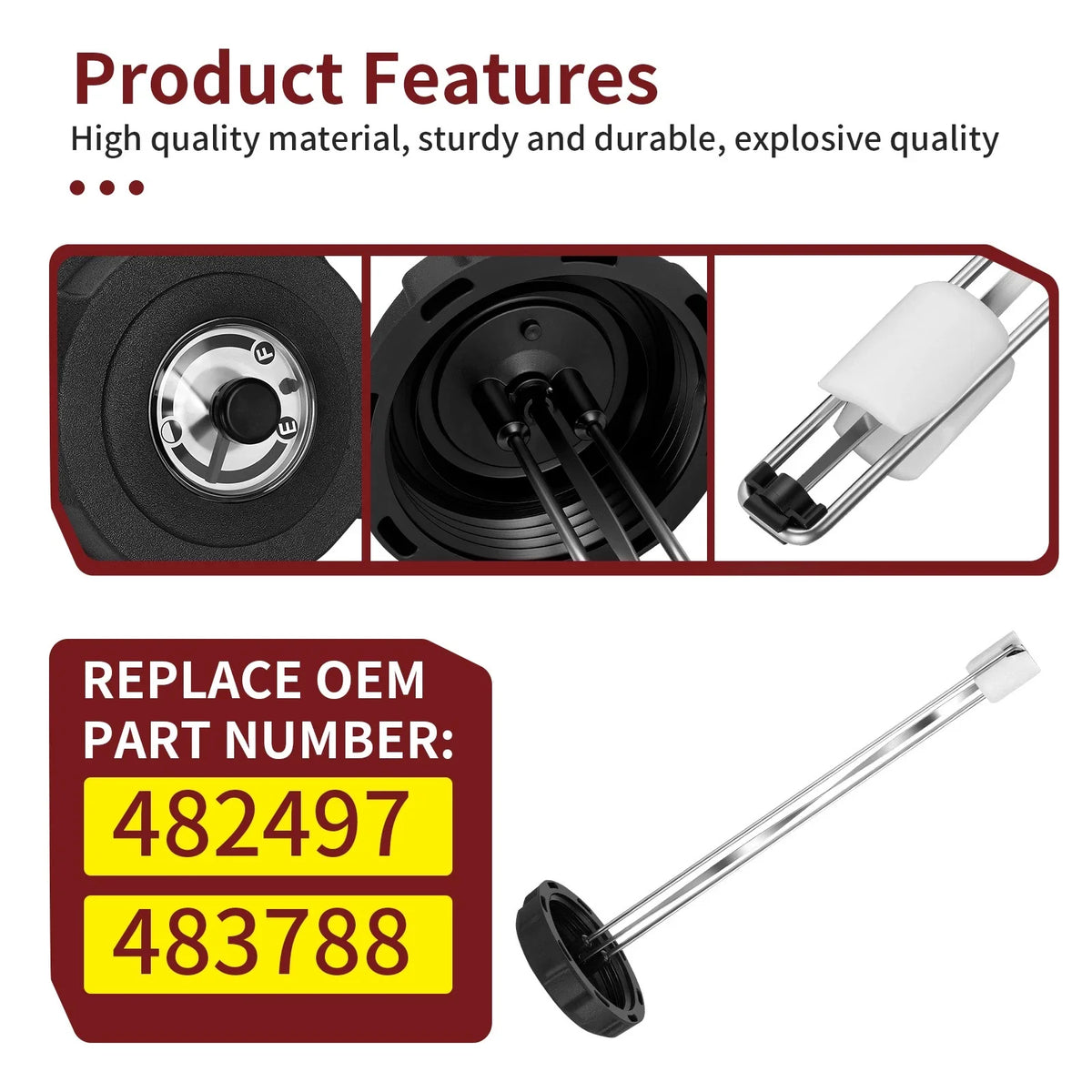 3.5 Inch Fuel Tank Cap with Gauge for Scag Turf Tiger (–) 482497 483788