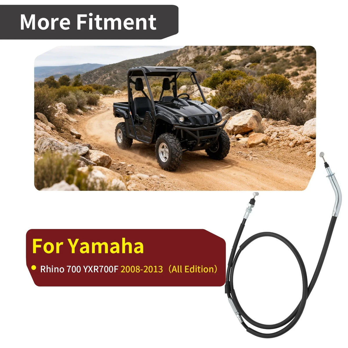 Brake Cable for Yamaha Rhino 700 YXR700F 4x4 (2008–2013)