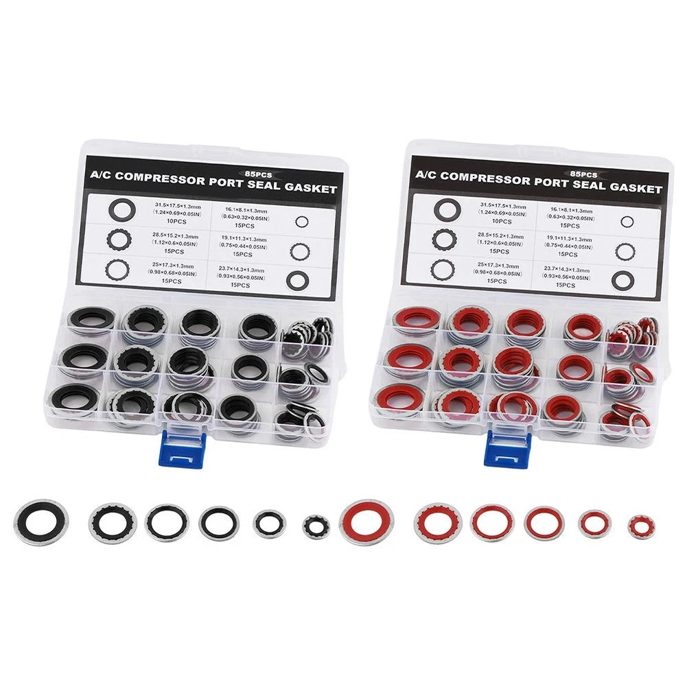85PCS Air Con Compressor Gasket Washers for 2000 Through 2015 Vehicles