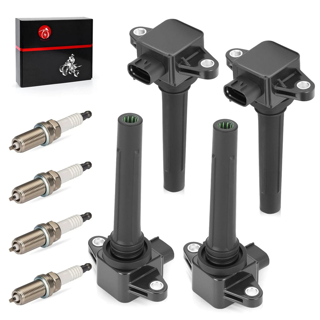 4Pcs Ignition Coils w/Spark Plug for Yamaha 1800 Waverunner (2000–2023)