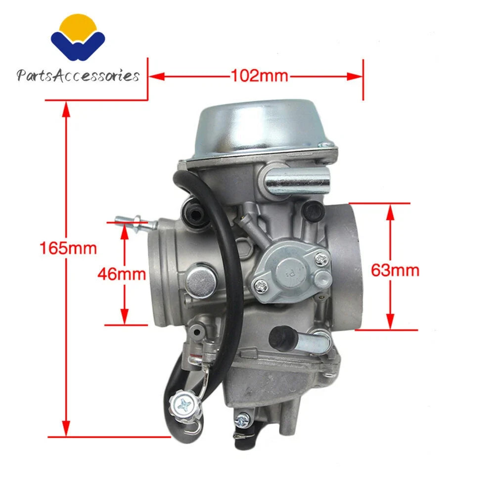 Carburetor + Intake Manifolds + Fuel Petcock for Yamaha YFM600 Grizzly (1998–2001)