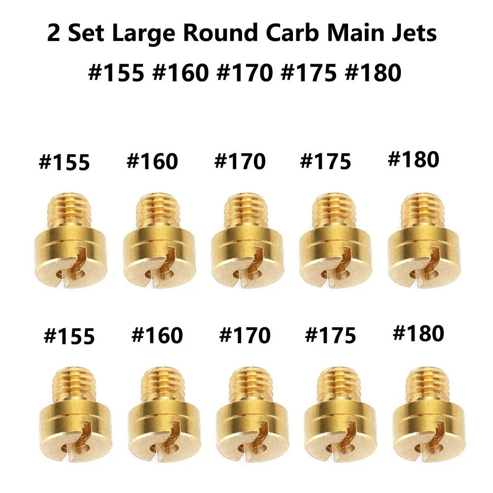 10x Carburetor Main Jet for Mikuni N100/604 (155, 160, 170, 175, 180)