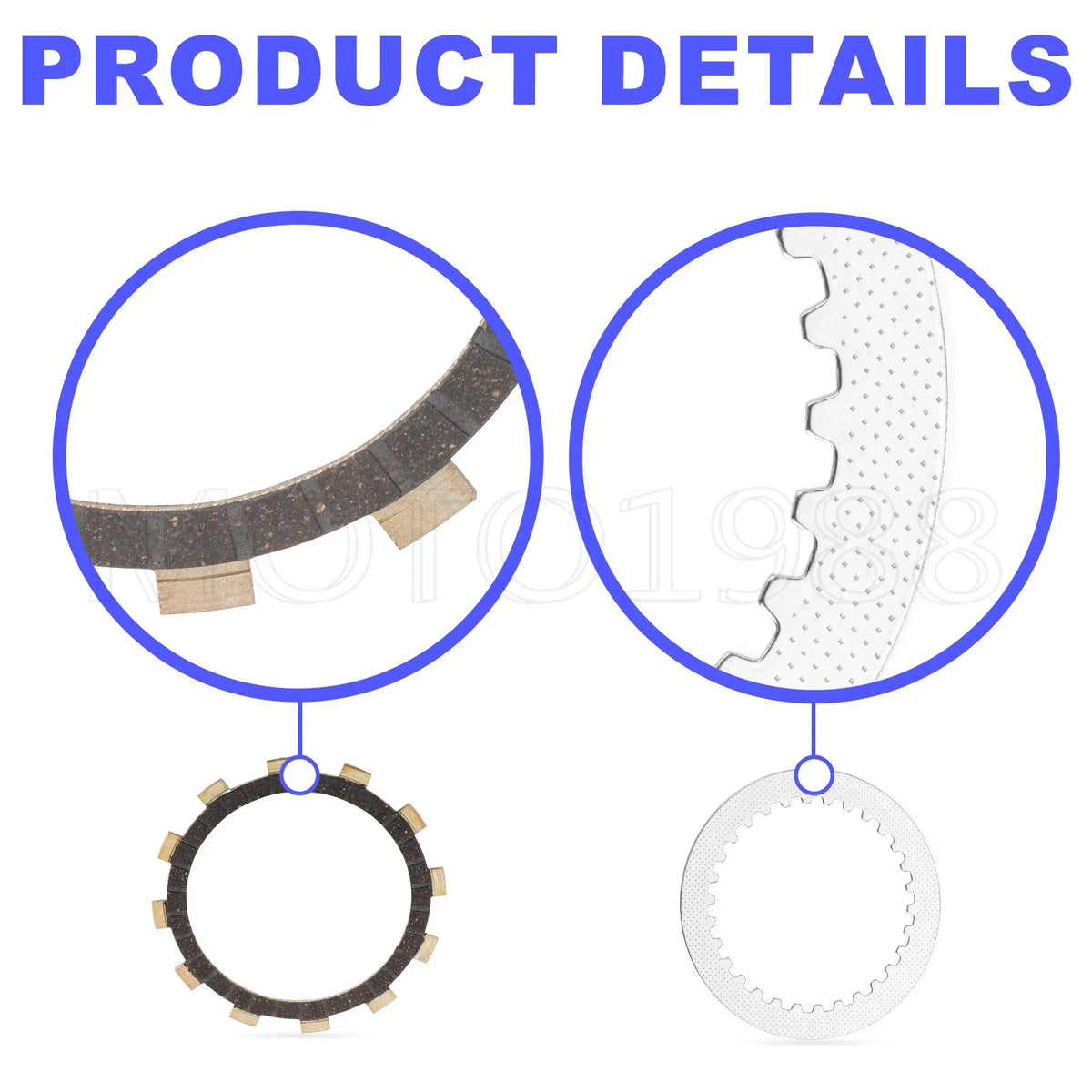 Clutch Friction Steel Plates Kit for Yamaha YZ250F (2014–2018)