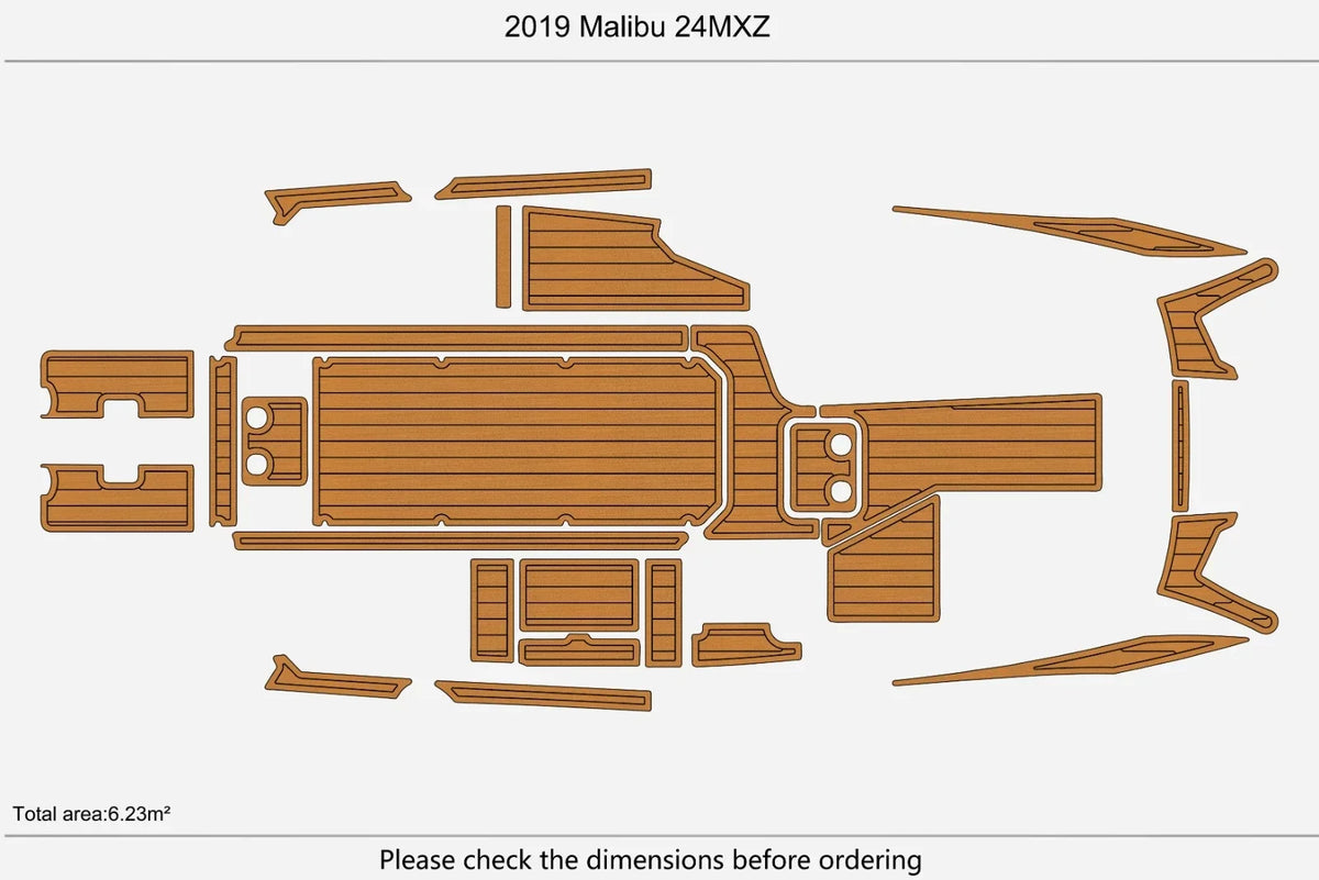 EVA Foam Teak Deck Flooring Cockpit Pads for Malibu 24 MXZ (2019)