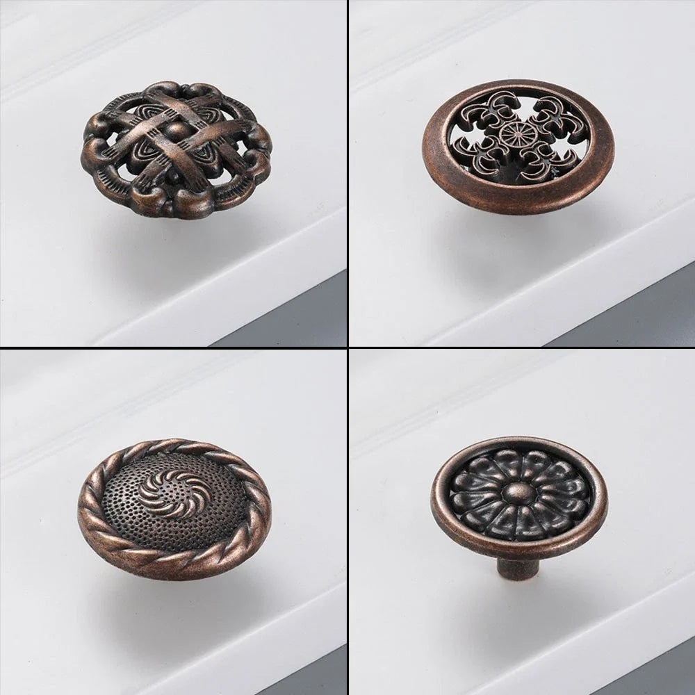 Set of 10 Vintage Drawer Knobs for Cabinet Pulls (Universal Fit)