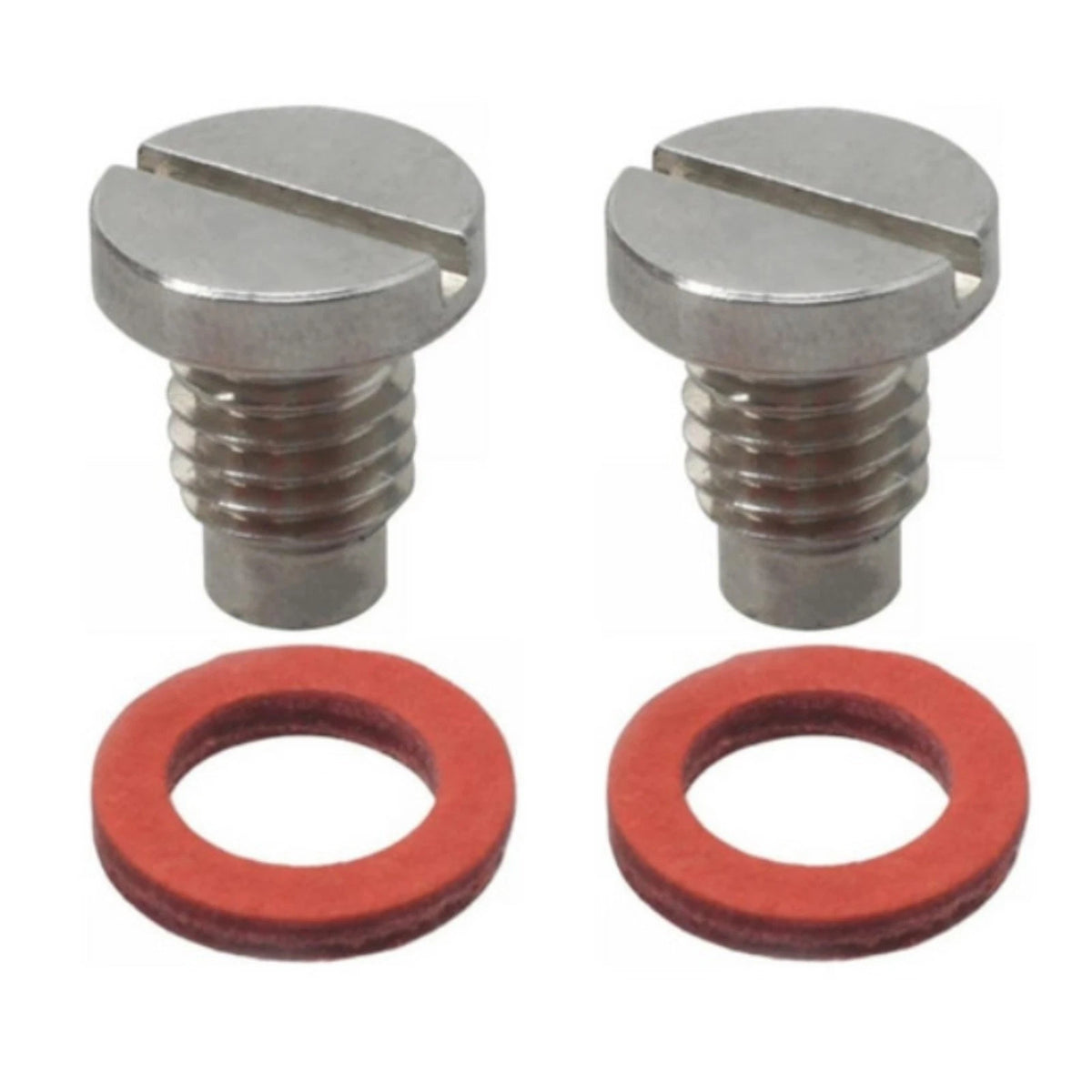 Slot Head Drain Fill Plug Screw & Gasket Kit for Yamaha Outboards Lower Unit 2Pc