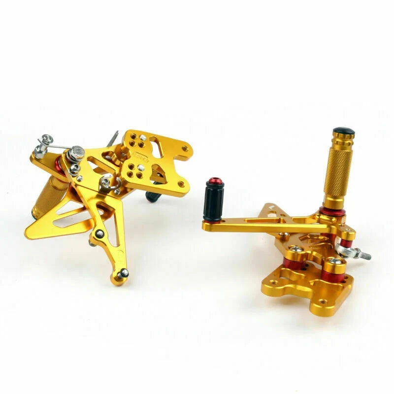 Adjustable Rearset for Suzuki GSXR GSX-R 1000 (2007–2008) - Aluminum Gold