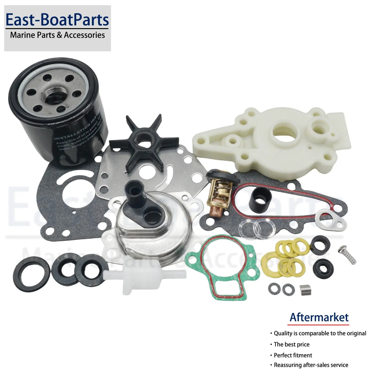Water Pump Maintenance Kit for Mercury 4 Stroke 2 Cyl 8-15 HP Outboard (1990-2023)
