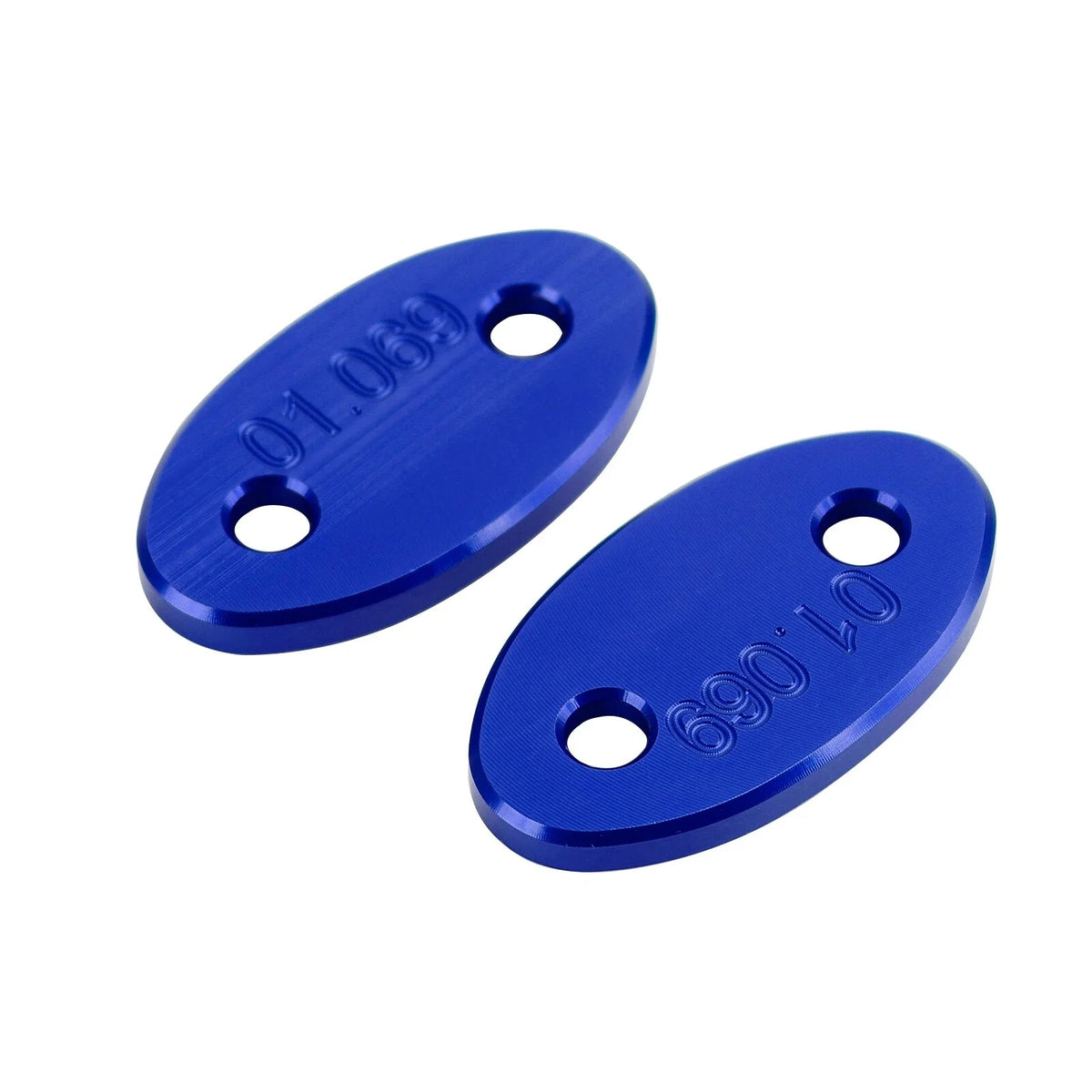 Aluminum Mirror Block Off Plates for Yamaha YZF-R1 (2007–2014) - Blue