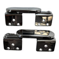 Marine Town Roll Back Bolster Seat Hinge Set with Cover, Stainless Steel 62 Degree
