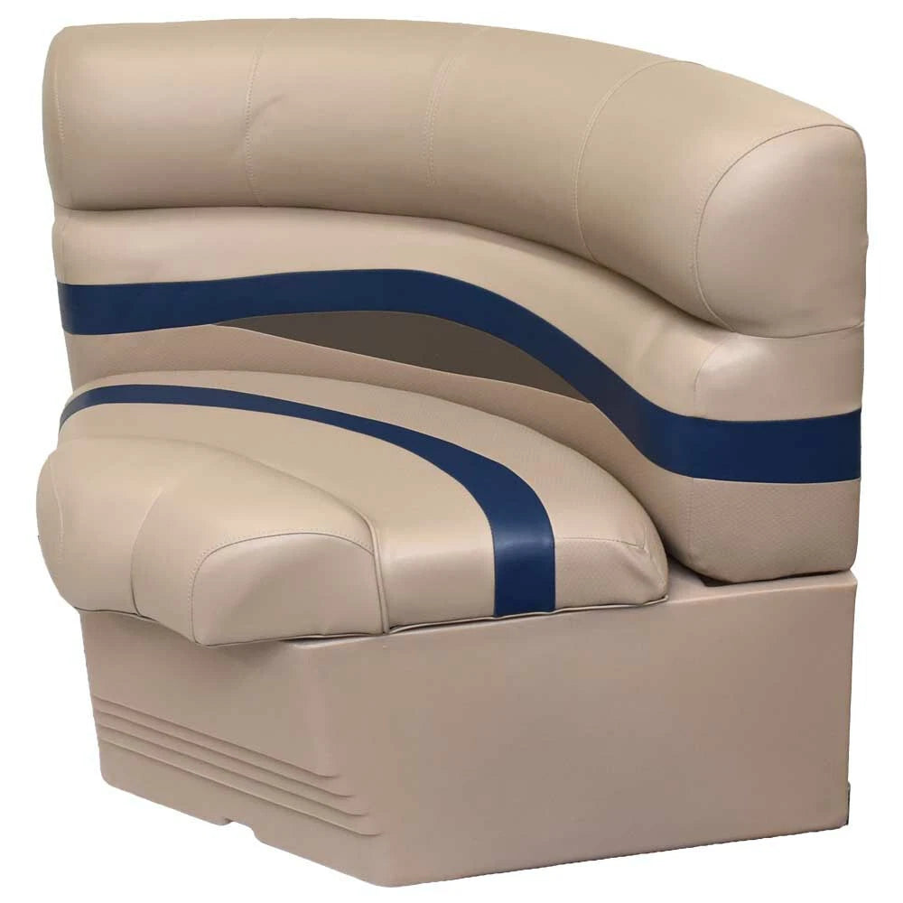 Wise Pontoon Boat Corner Seat BM1146-1B-1725 - 32 Inch Mocha Beige