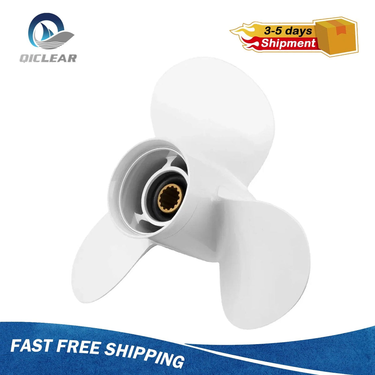 11 1/8 X 13 Boat Propeller 13 Spline Fit Yamaha 25-60 HP, 663-45945-02-E L,RH