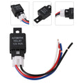 12V,40A Car Automotive Van Boat Bike 4 Pin SPST Relay with Cable,Black