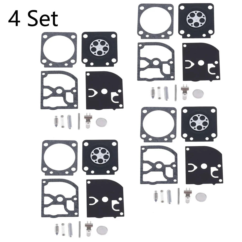 Set of 4 Carburetor Rebuild Kits for ZAMA RB-129 C1M-W26A C1M-W26B C1M-W26C