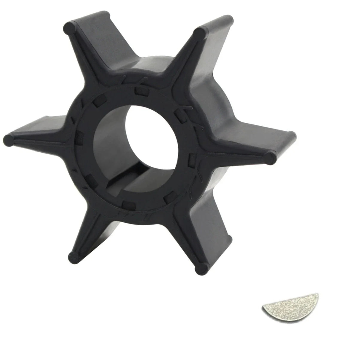Water Pump Impeller & Key for Yamaha 25 30 40 HP 4-Stroke Outboard (1996–2023) 6H4-44352-00