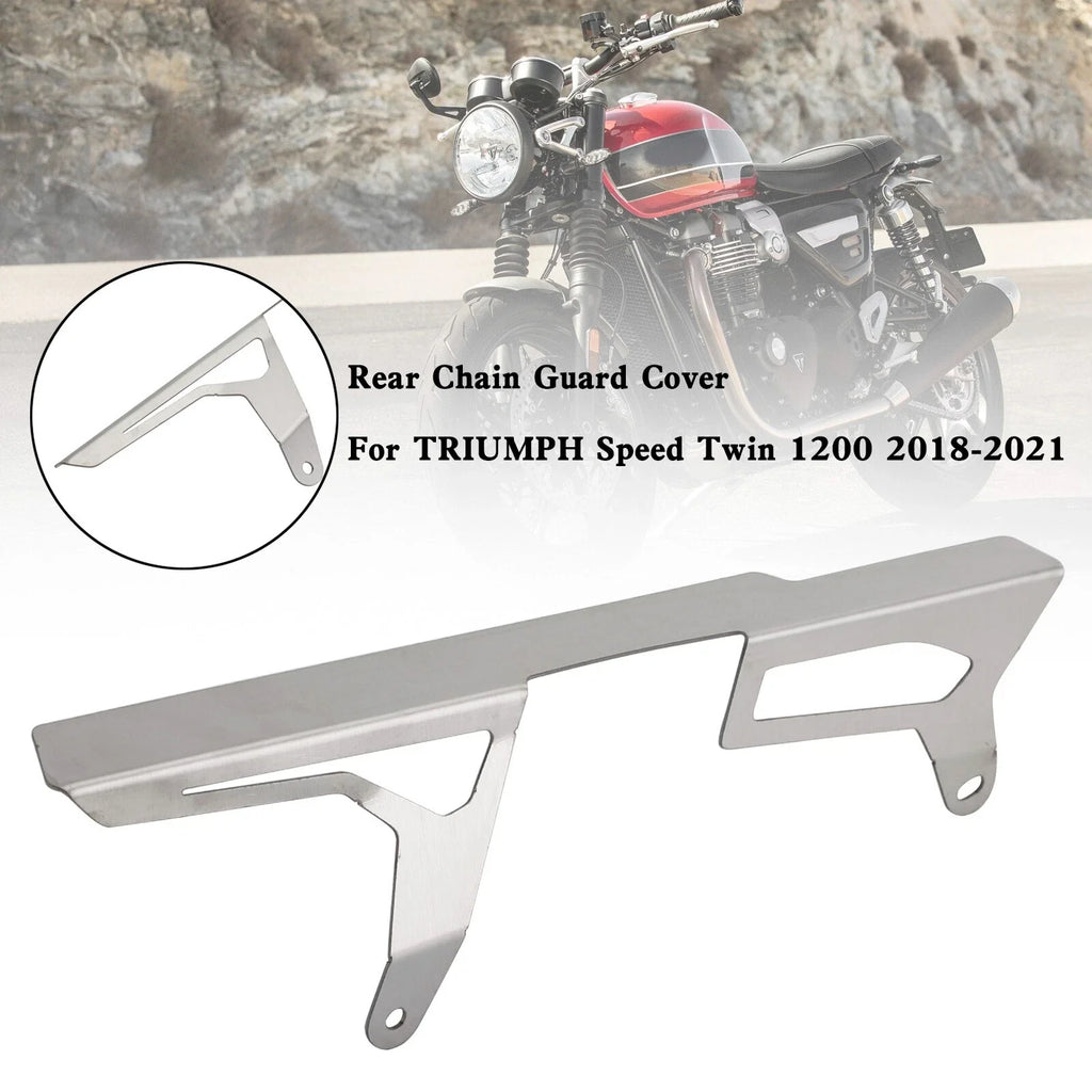Rear Sprocket Chain Guard Protector Cover for Triumph Speed Twin 1200 (2018–2021) Silver T9