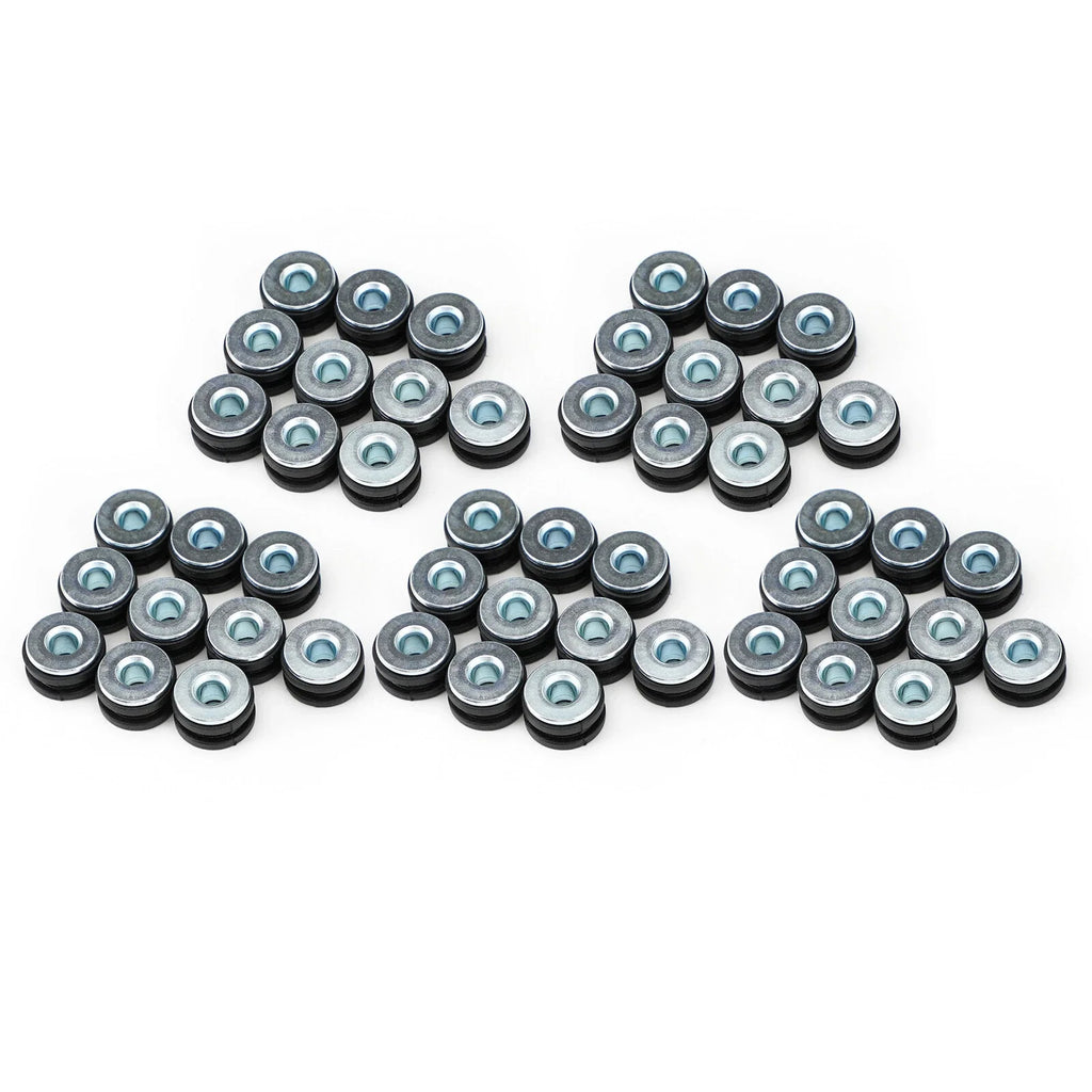 50x 6mm Universal Motorcycle Rubber Grommets Bolt Kit Replacement T9