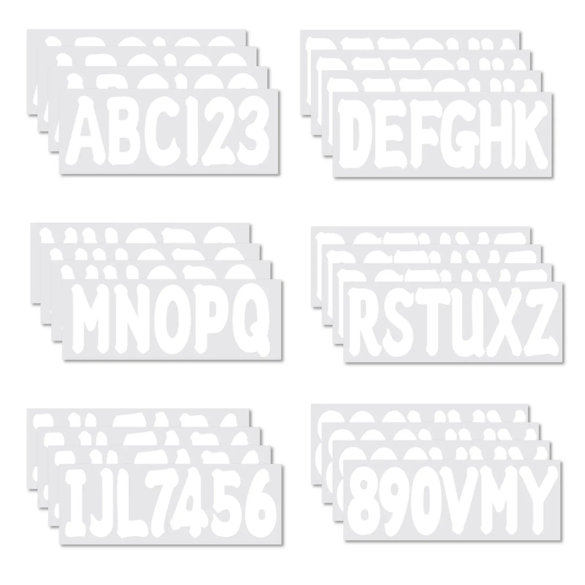 Boat Registration Decals A-Z & 0-9 for Customization