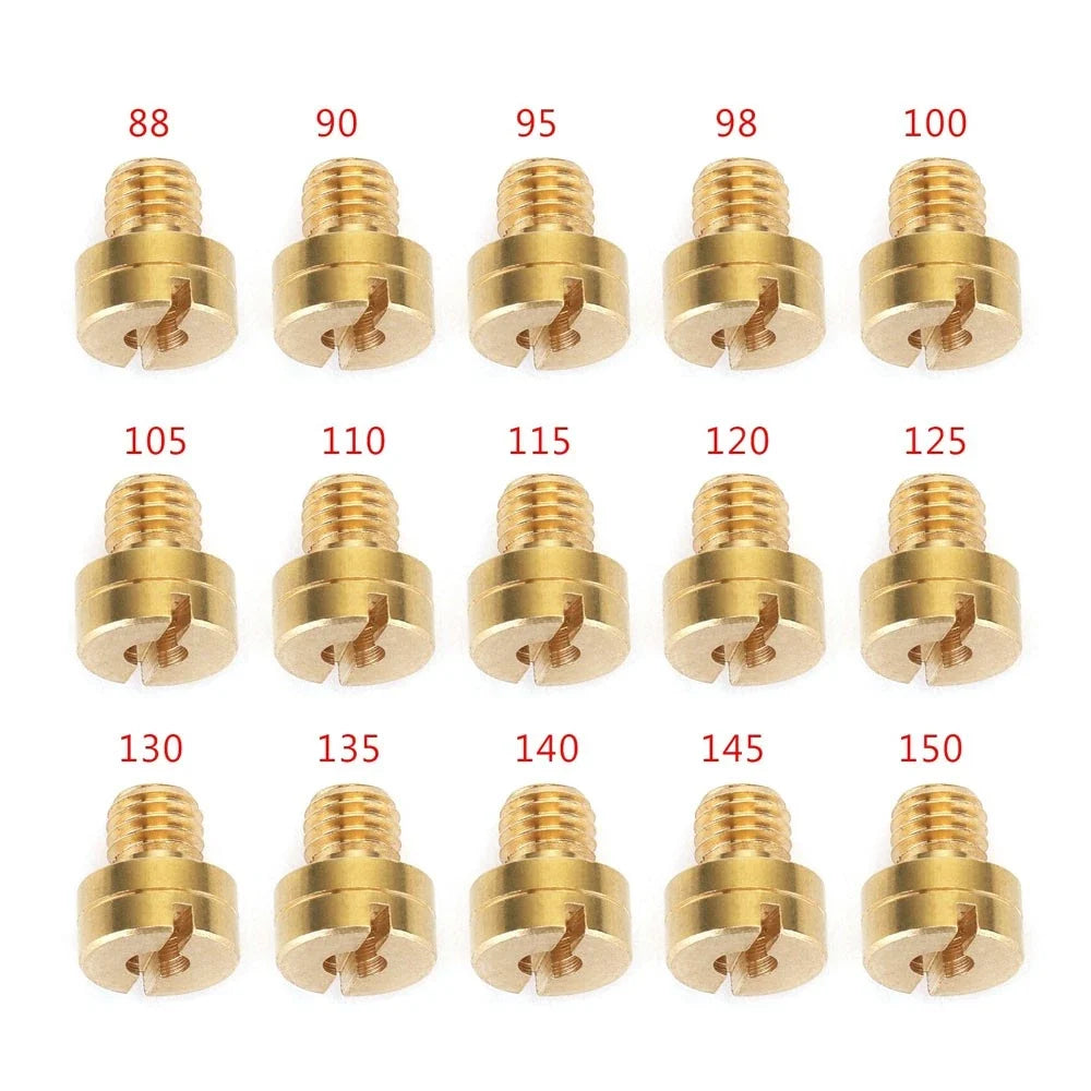 15Pcs Carb Main Jets for Mikuni N100/604 VM22 VM24 VM26 VM30 (#88-150)