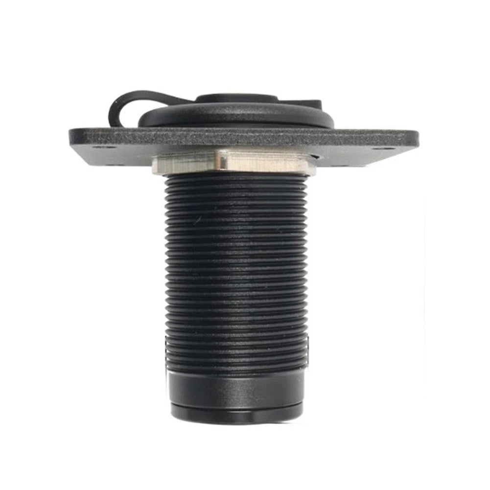 Female-to-Fema Le Waterproof Wall Socket Aluminum Alloy Black 7x6.5x6.5cm