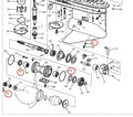 Lower Gearcase Seal Kit for Evinrude Johnson V4/V6 (341281, 0769270)