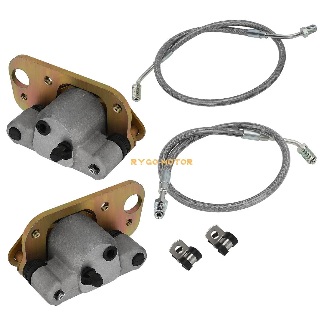 Front Brake Calipers & Hose Lines for Polaris Trail Blazer 250 400 (2001–2004)